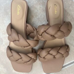 Clarks Women's Tan Braided Sandals